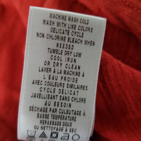 Lucky Brand Modal Crochet V Neck Tee Shirt M - Picture 7 of 7